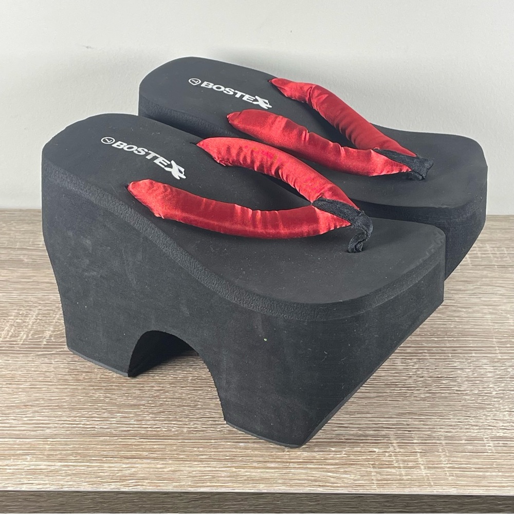 Y2K Bostek Geta Platform Flip Flops Wedge Thong Sandals - Size 7